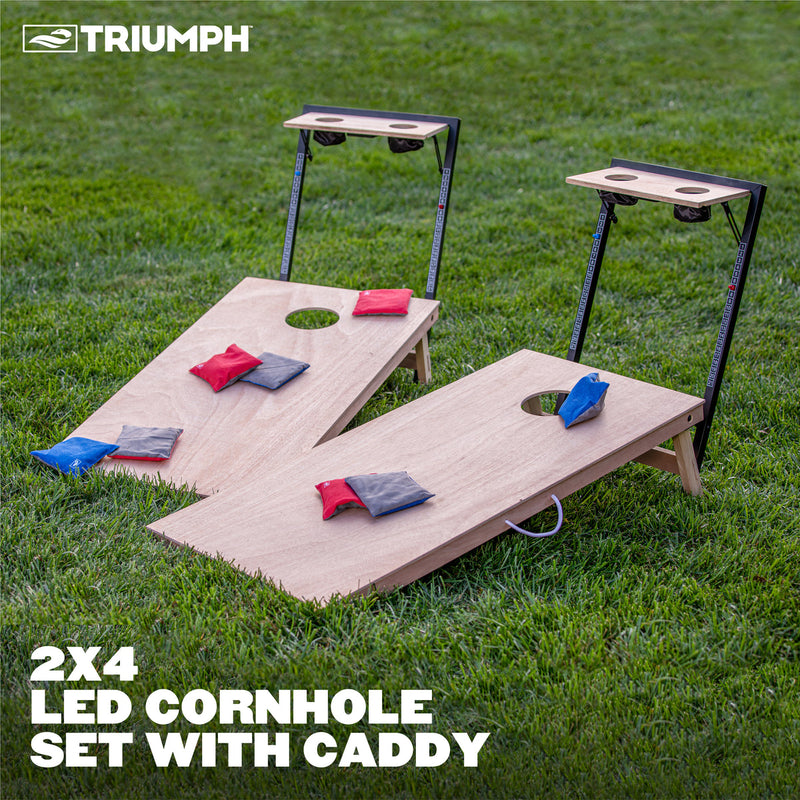 Load image into Gallery viewer, Triumph 2x4 Cornhole Set with Integrated Caddy
