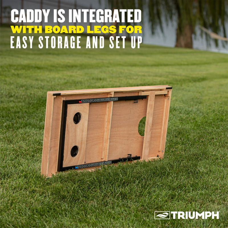 Load image into Gallery viewer, Triumph 2x4 Cornhole Set with Integrated Caddy
