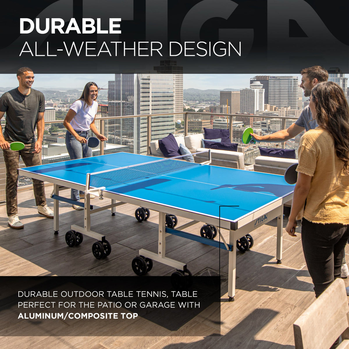 Outdoor Table Tennis STIGA XTR PRO t8576w Marin Backyards